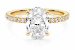 2,00CT DIAMANTRING I 14k GULL MED SERTIFIKAT